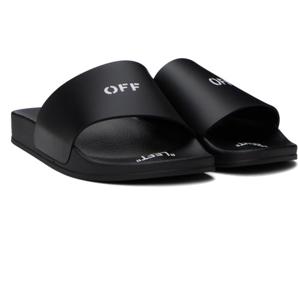 Off-White Shoes - Off-white Stamp Slides Black